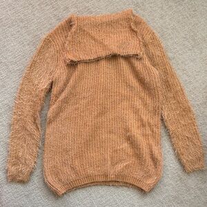 Ultra Flirt Warm Tan Cowl Neck Sweater
